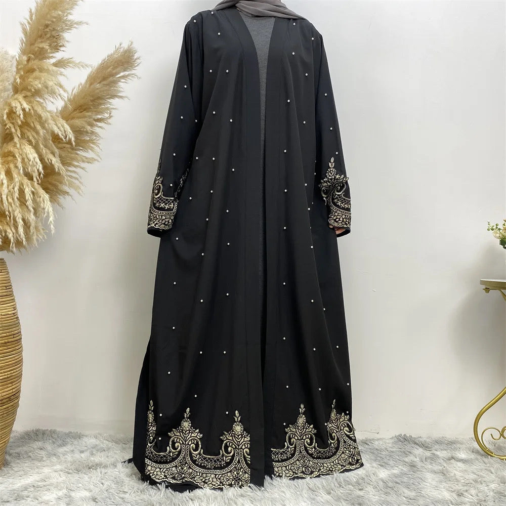 Layali Abaya | Embroidery Open Abaya Cardigan
