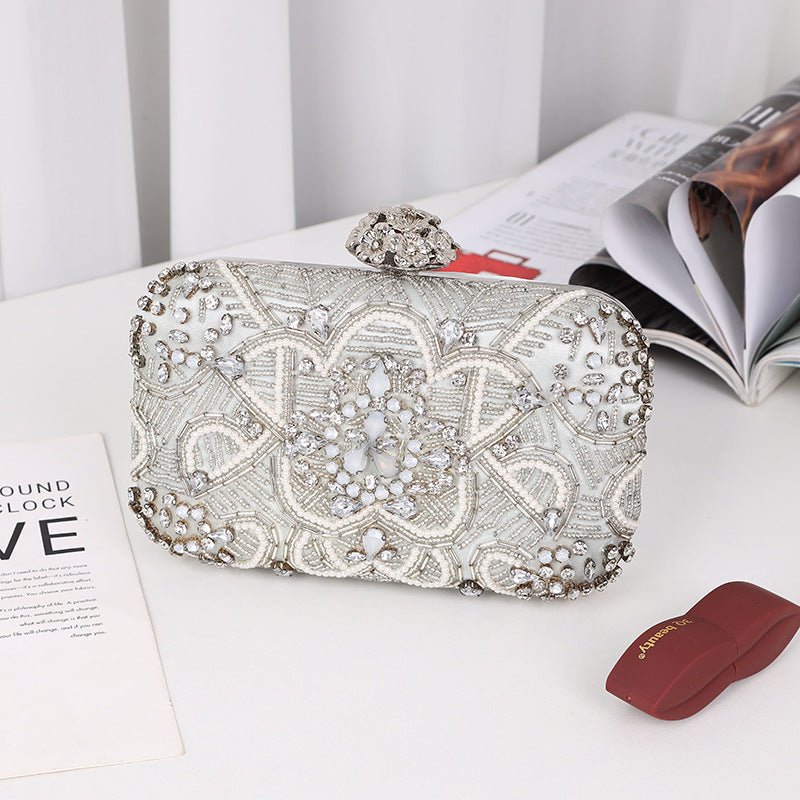Rhinestone Embellished Beaded Evening Clutch Bag (MAC302)