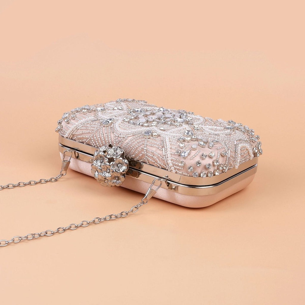 Rhinestone Embellished Beaded Evening Clutch Bag (MAC302)