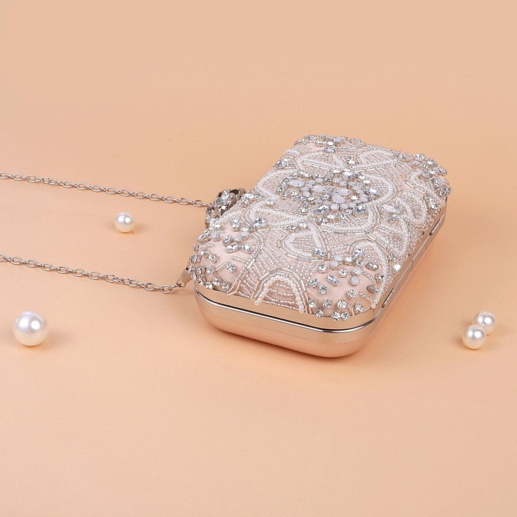 Rhinestone Embellished Beaded Evening Clutch Bag (MAC302)