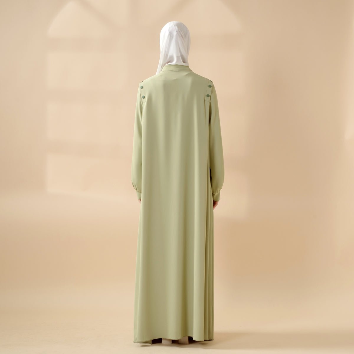 Macaron Shoulder Button Pullover Abaya (MA083)