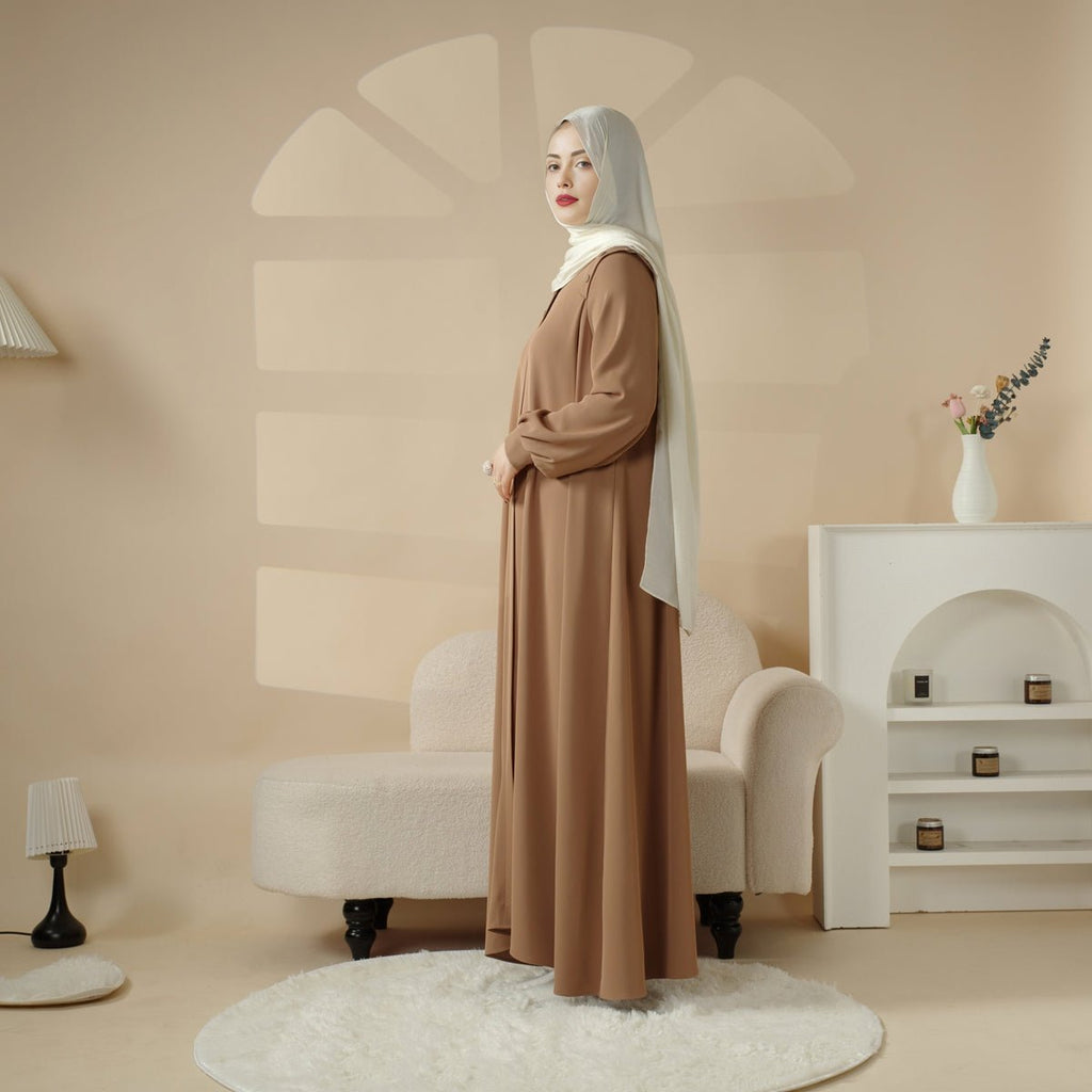 Macaron Shoulder Button Pullover Abaya (MA083)