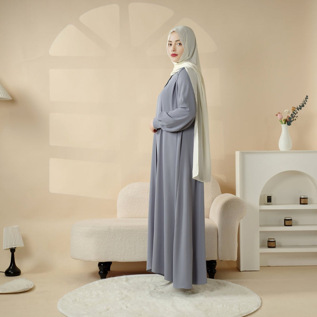 Macaron Shoulder Button Pullover Abaya (MA083)