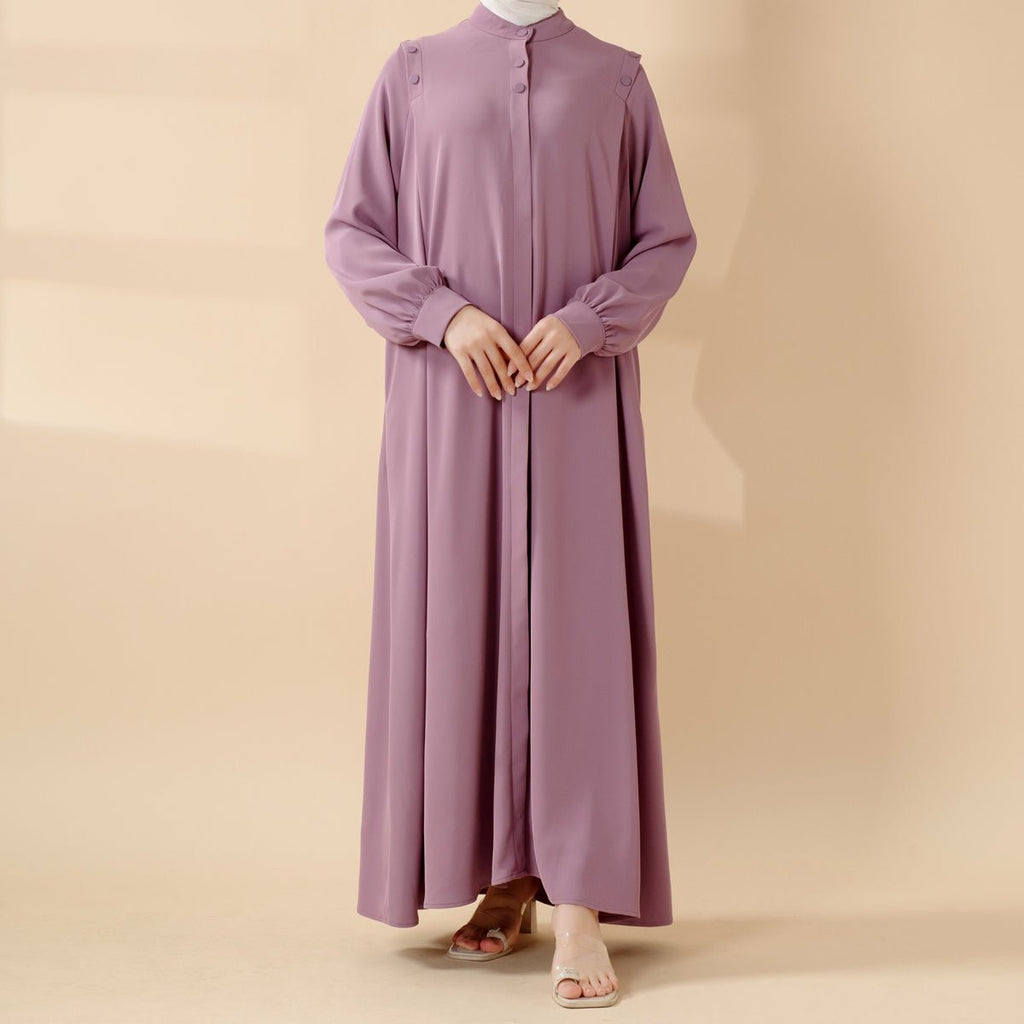 Macaron Shoulder Button Pullover Abaya (MA083)
