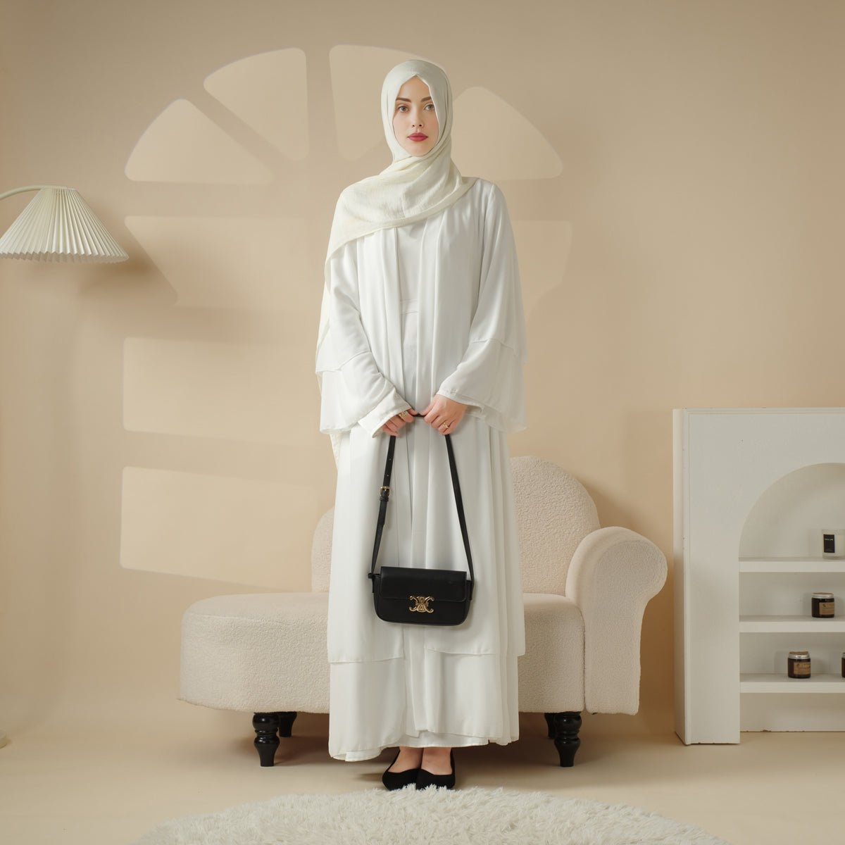 Stylish Chiffon Modest Set Abaya (MOA008)