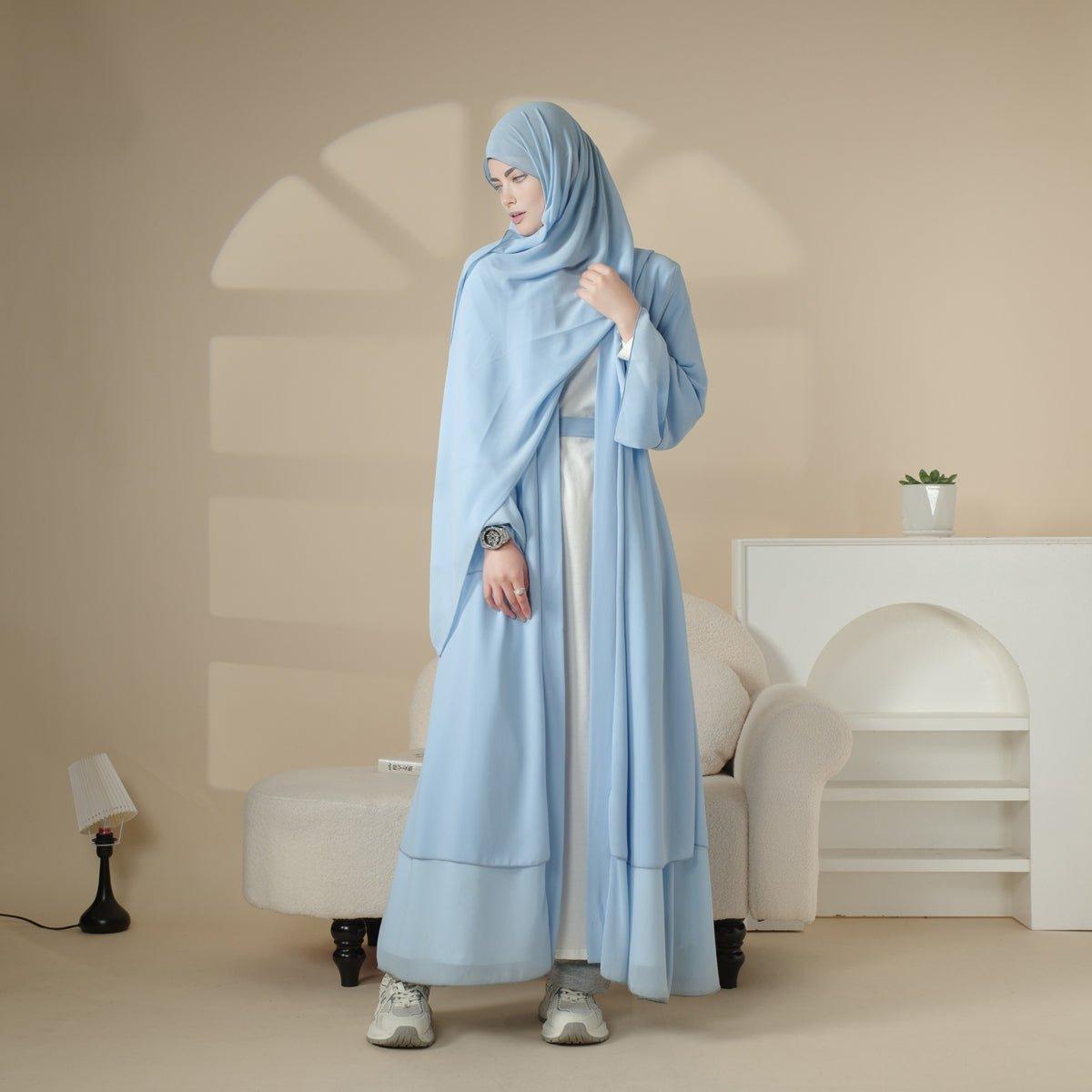Stylish Chiffon Modest Set Abaya (MOA008)